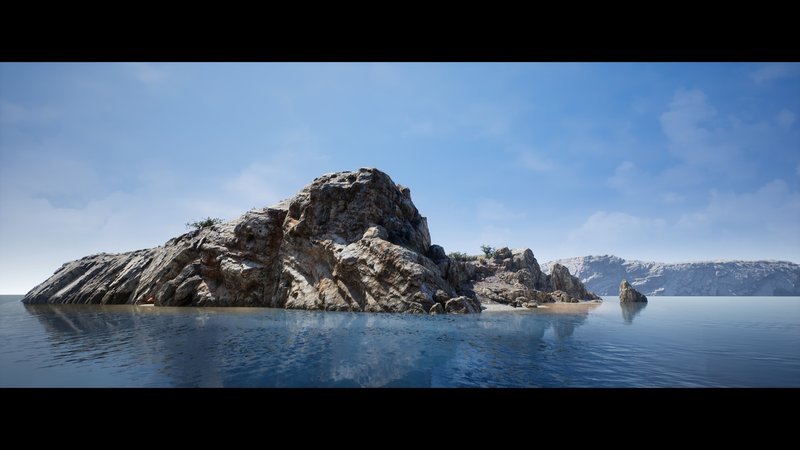 【UE5】模块化写实沙滩悬崖岩石海岛海岸海边场景资产—Modular Cliffs