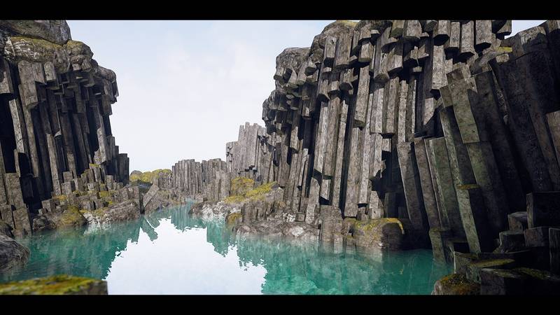 CG牛人资源网—【UE45】玄武岩柱和岩石 Basalt Columns and Rocks 21 Types - AssetKit PBR