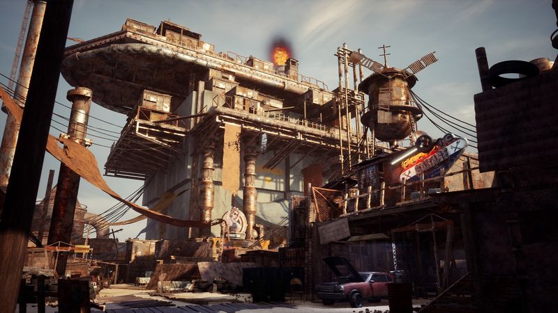 【UE45】垃圾场城末日废弃城市场景资产-Junkyard City