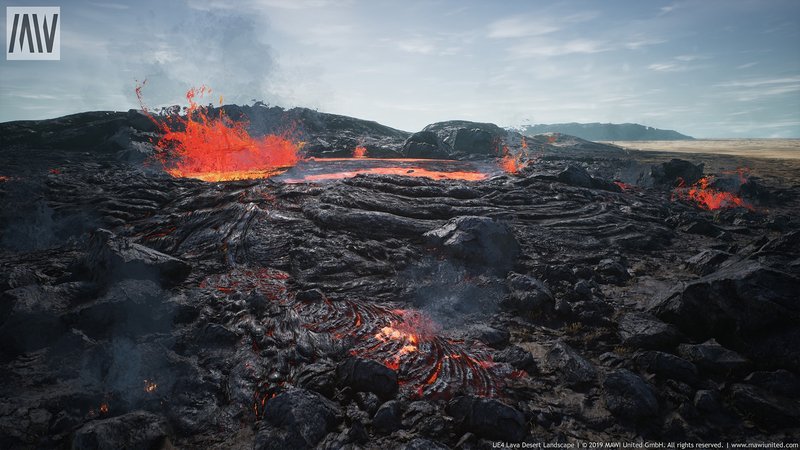 CG牛人资源网—【UE45】熔岩沙漠景观资产-MW Lava Desert Landscape