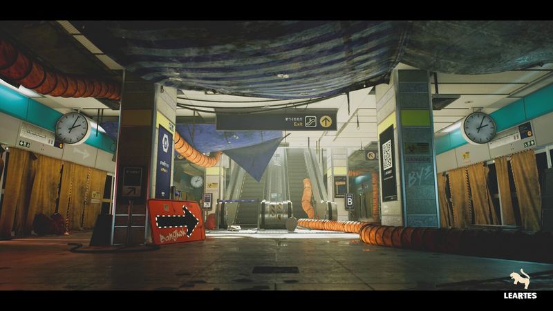 CG牛人资源网—虚幻引擎【UE4/5】末日废弃地铁站场景蓝色地铁 2029 （ 后世界末日地铁 / 地铁环境 ）资产-The Blue Metro 2029