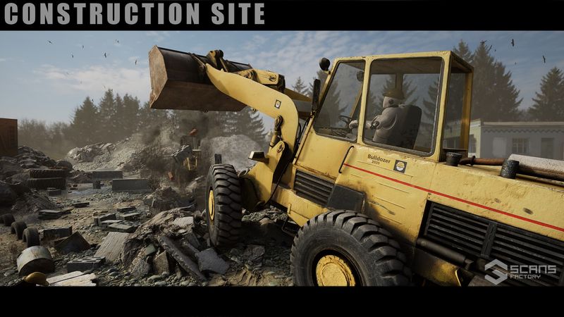 【UE4/5】施工现场环境场景资产-[SCANS] Construction Site: Loader