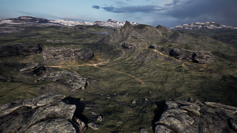 CG牛人资源网—UE4虚幻4 Brushify – Cliffs Pack 写实悬崖山脉山崖地貌环境场景