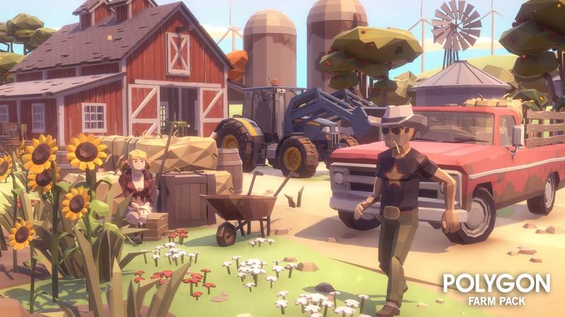 CG牛人资源网—UE4ue5开发引擎资产 农场包 POLYGON – Farm Pack