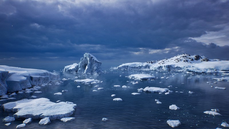 虚幻引擎Arctic Island冰雪岛屿极地风光