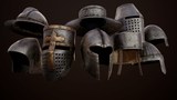 【UE4/5】 中世纪头盔资产包-Medieval Helmets Pack Vol.1
