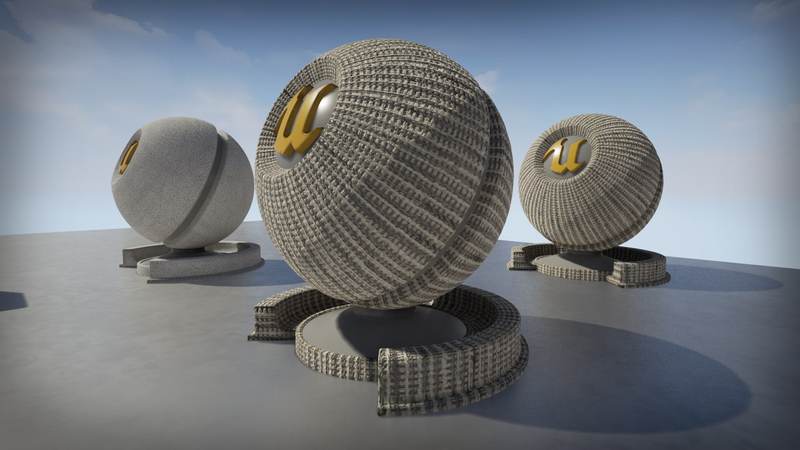 UE4 虚幻4 09 Cloth Materials常用多种UE4衣服布料材质