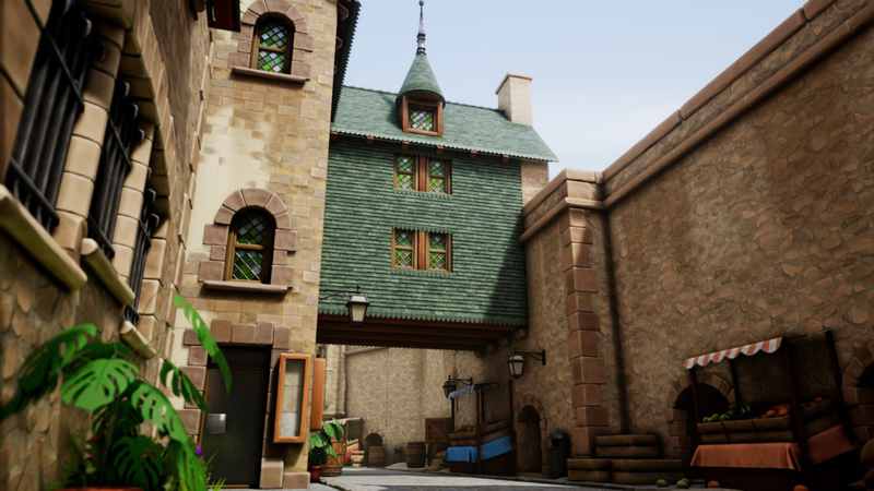 CG牛人资源网—【UE45】模块化城镇建筑房屋城市资产-Town (Town, Stylized Town)