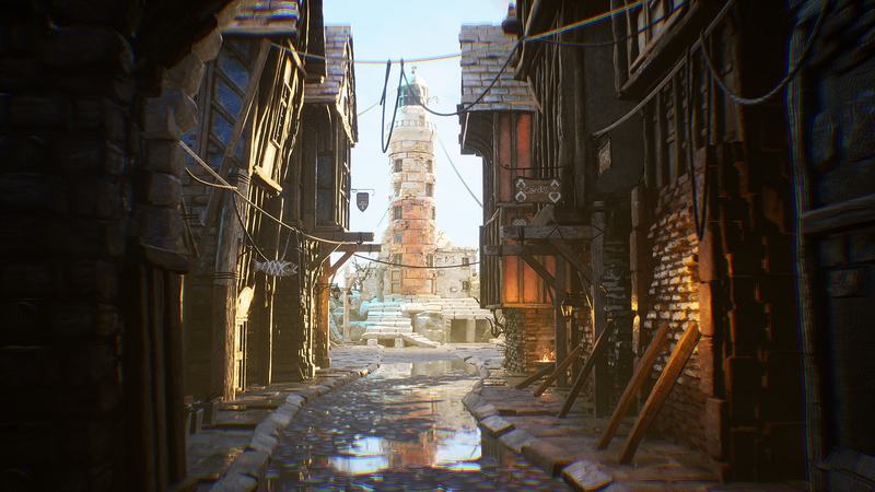 【ue45】中世纪城镇街道环境套件—Medieval Town Street Environment Kit