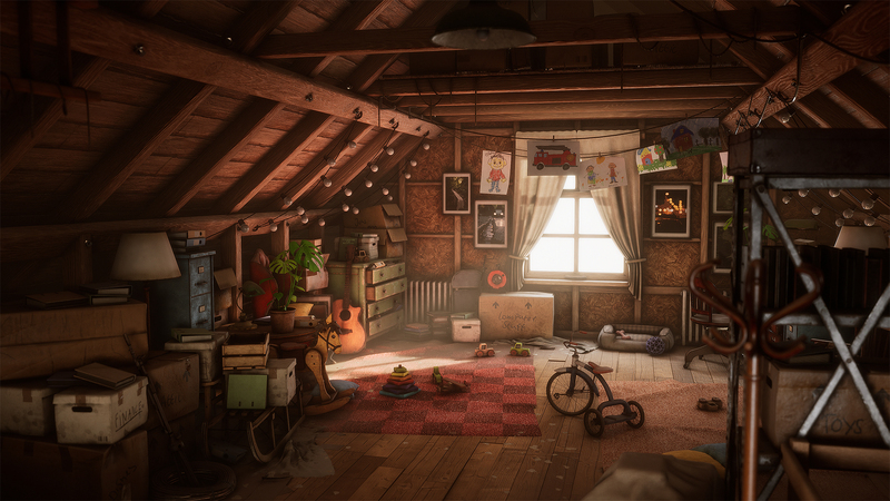 【UE4】爷爷的阁楼（家具储藏道具）Grandpa's Attic (Furniture storage props)