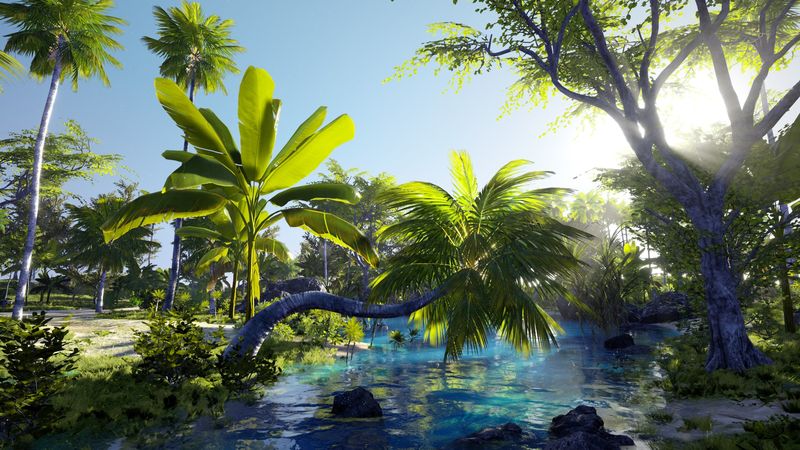 [UE4] 3D扫描真实的毛里求斯岛3D-Scanned, Photo-Realistic Mauritius Asset Pack