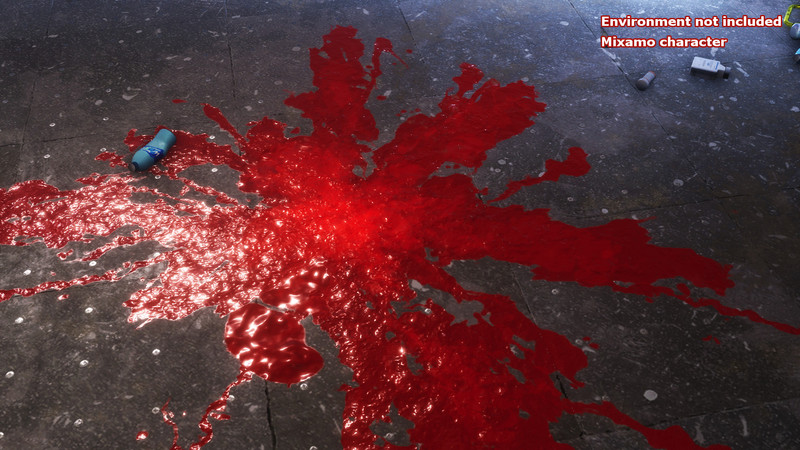 【UE45】角色受伤溅血流血特效资产-NIAGARA : Blood VFX Pack