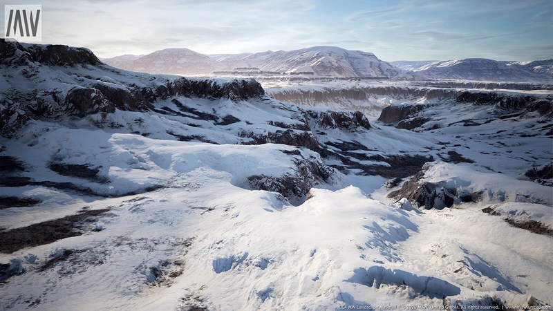 CG牛人资源网—UE4虚幻4 MW Landscape Material 大型宏伟山脉峡谷山峰材质场景