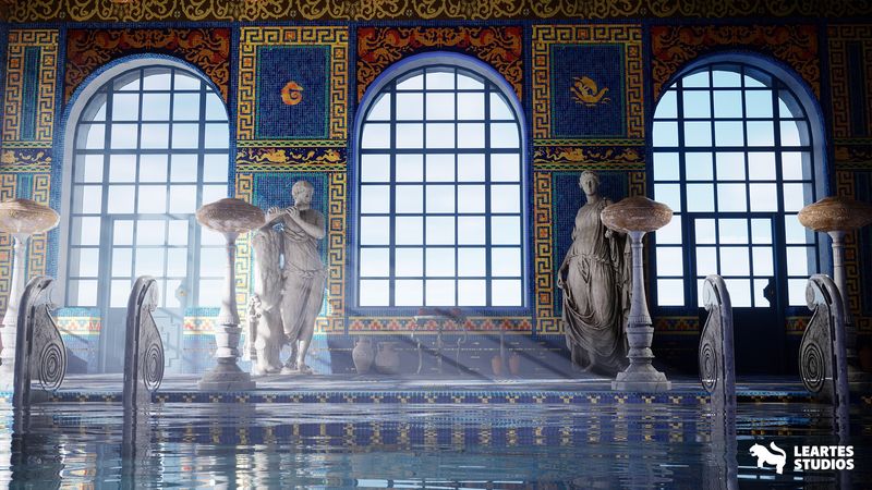 虚幻Roman Swimming Pool Environment罗马游泳池环境