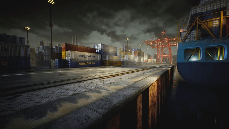 【UE4】集装箱环境套装 Container Yard Environment Set