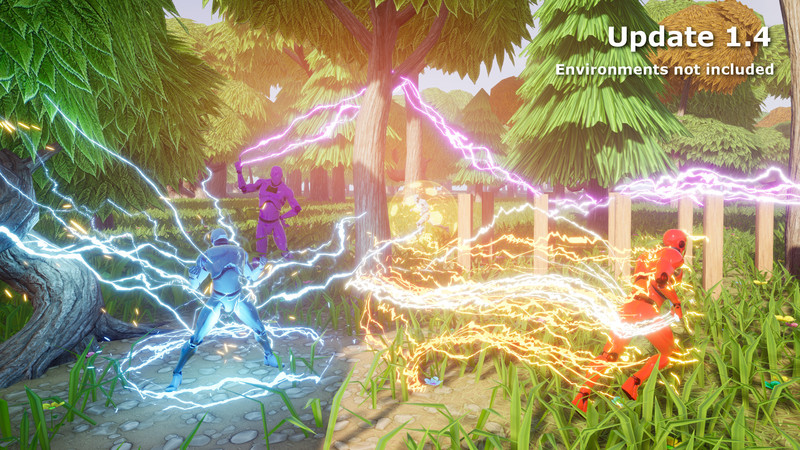【UE45】人物附魔闪电特效资产-Lightning  Electricity VFX Pack
