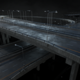 高架桥高速公路立交桥交通设备建筑包模型Kitbash3D-Props：Highways