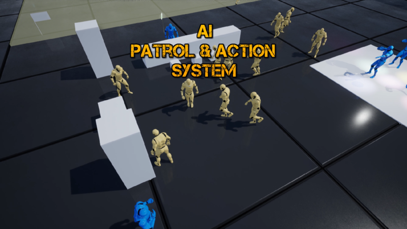 虚幻引擎插件AI Patrol Action System 4.25AI巡逻和行动系统