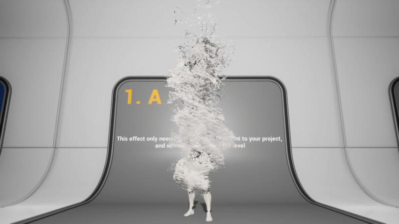 CG牛人资源网—UE4\ue5溶解特效资产-Niagara Dissolve Absorption Effect