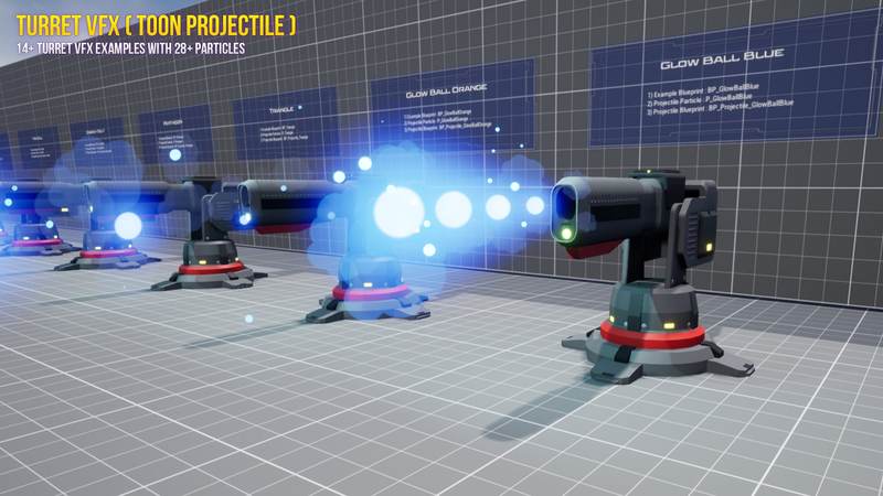 Toon Projectile VFX Pack卡通弹丸视觉特效包虚幻引擎